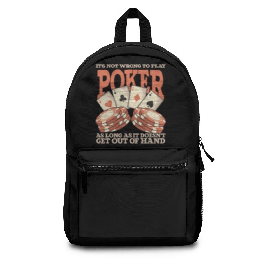 Poker Casino Poker Player Gambling Roulette Backpacks