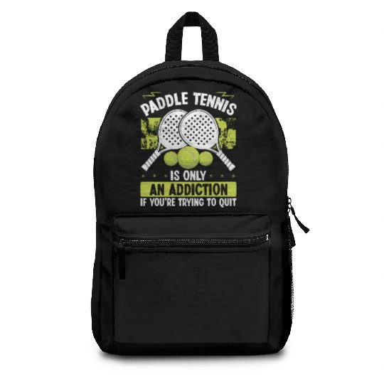 Paddle Tennis Player Match Funny Humor Balls Backpacks