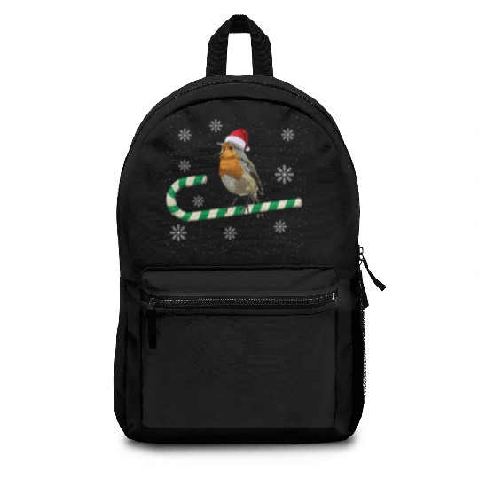 Robin Bird Watching Redbreast Birding Christmas Backpacks
