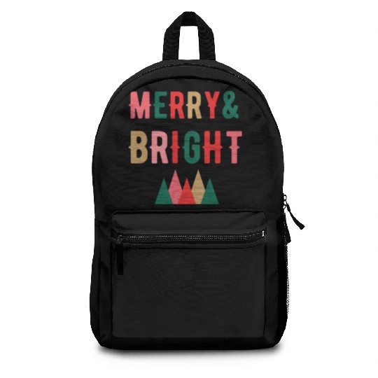 Merry and Bright Christmas tree Backpacks