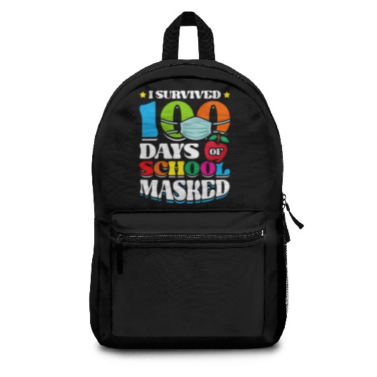 I Survived 100 Days Of School Masked Pupils Home Backpacks