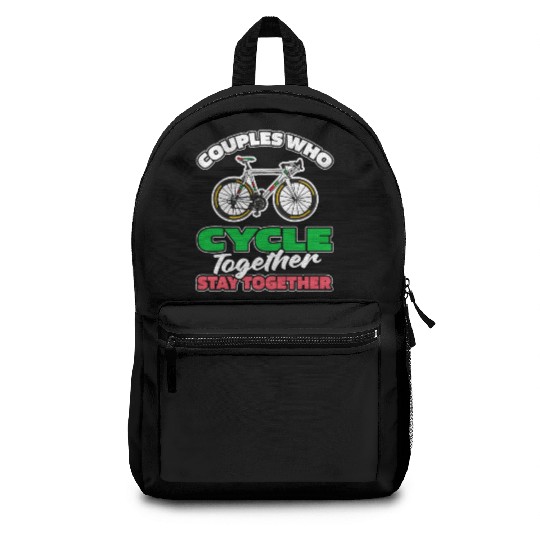 Cycling Cyclist Couple Backpacks
