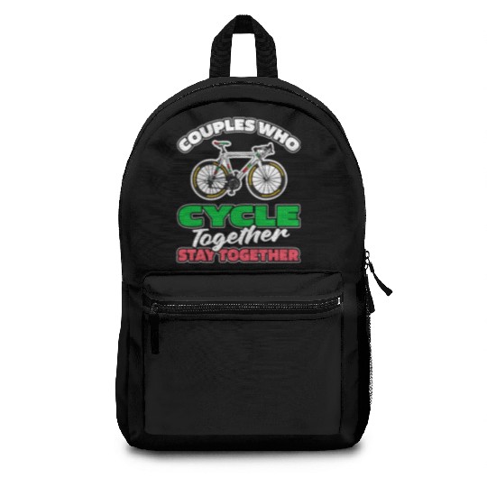 Cycling Cyclist Couple Backpacks