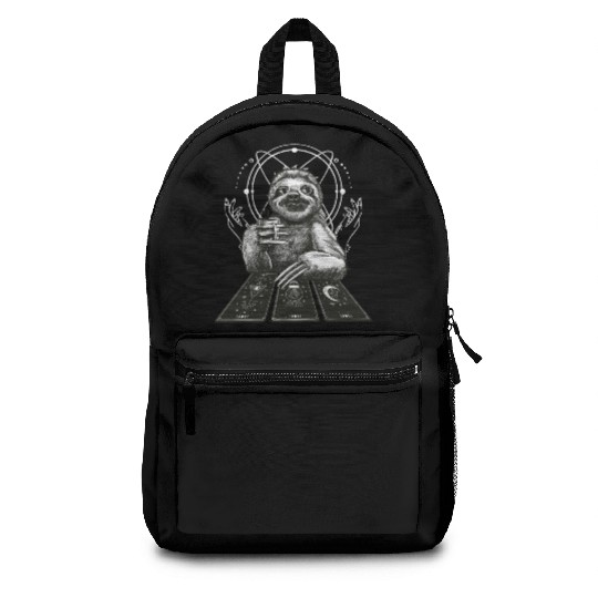 Sloth Tarot Card Reader Cool Tarot Cartomancy Backpacks
