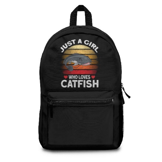 Just A Girl Who Loves Catfish Backpacks
