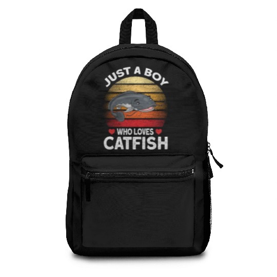 Just A Boy Who Loves Catfish Backpacks