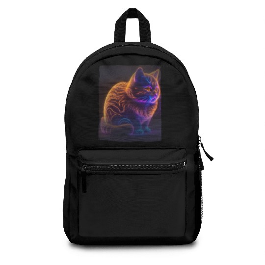 Lets Glow Crazy Cat Kitten Fluffy Cat Backpacks