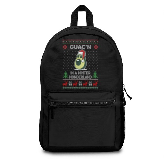 Guac'n In A Winter Wonderland Funny Christmas Backpacks