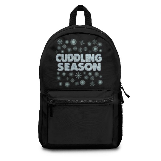 Cuddling Season Cuffing Winter Snowflakes Funny Backpacks