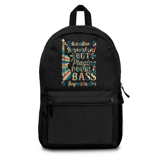 Back To School Double Bassist Player Backpacks