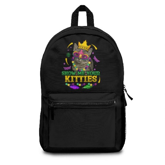 Kitten Show Cat Festival Parade Beads Mardi Gras Backpacks