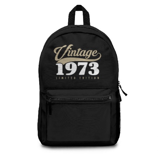 50 Years Vintage 1973 Retro 50th Birthday Backpacks