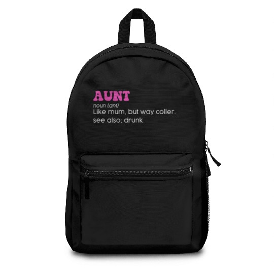 Funny Aunt Definition Apparel Backpacks
