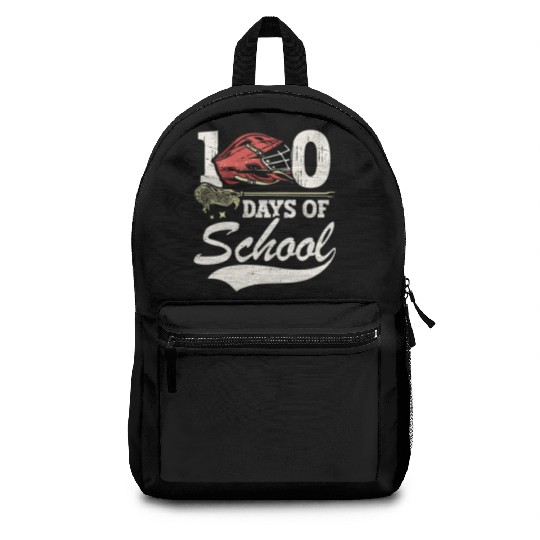 100 Days Of School Sports Game Lacrosse Player Backpacks