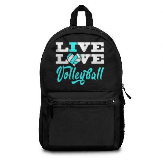 Volleyball Live Love Light Blue For Girlsns Backpacks