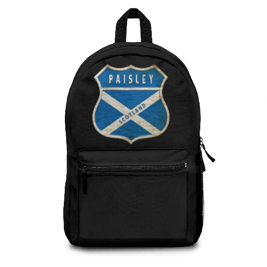 Paisley Scotland coat of arms flag design Backpacks