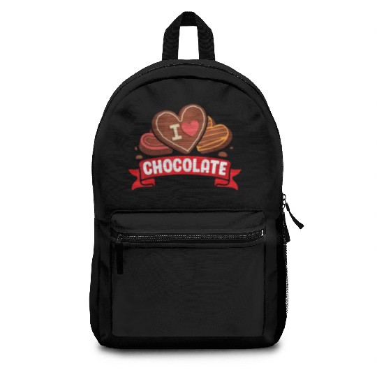 I Love Chocolate Sweets Candy Chocolate Bar Backpacks