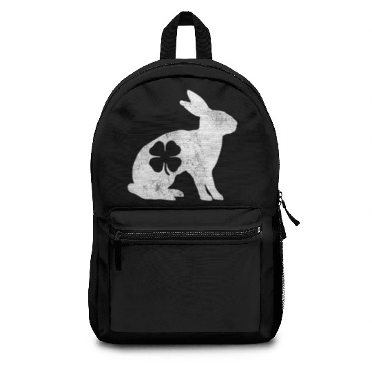 St Patrick's Day Rabbit Bunny Irish Green Shamrock Backpacks