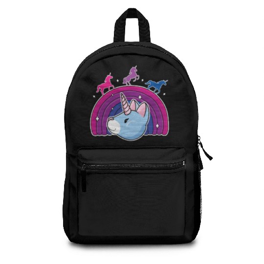 Kawaii Bisexual Pride Unicorn Bi Rainbow Backpacks