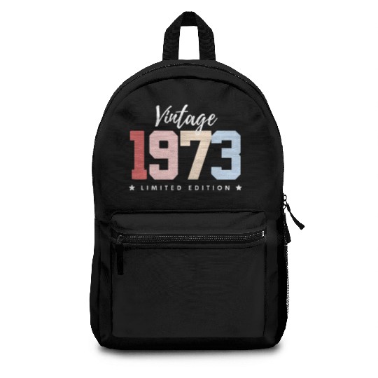 50 Years Vintage 1973 Retro 50th Birthday Backpacks