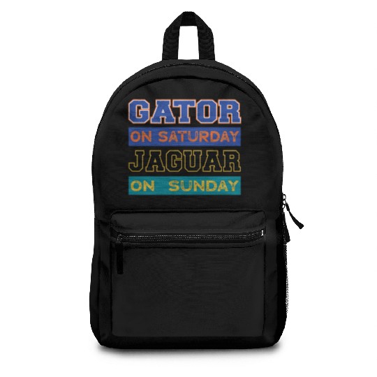 Gator On Saturday Jaguar On Sunday Jacksonville Fo Backpacks