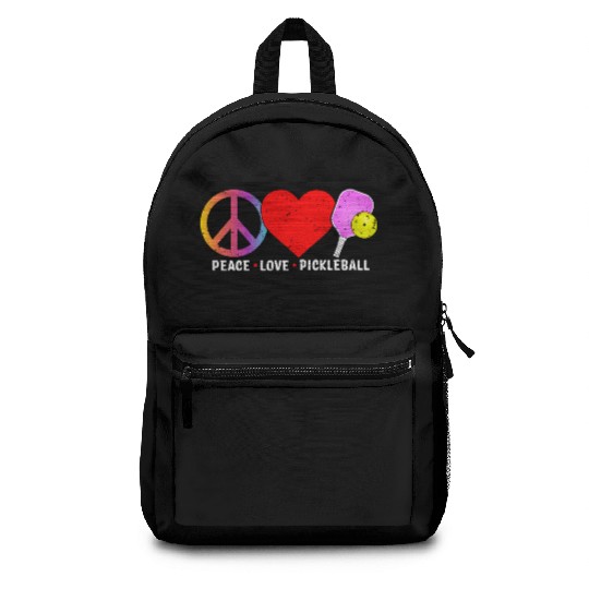 PEACE LOVE PICKLEBALL Backpacks