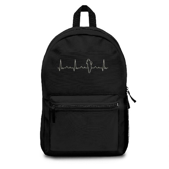 Violin Playing Man. Heart. Love. EKG. Pulse. Beat. Backpacks