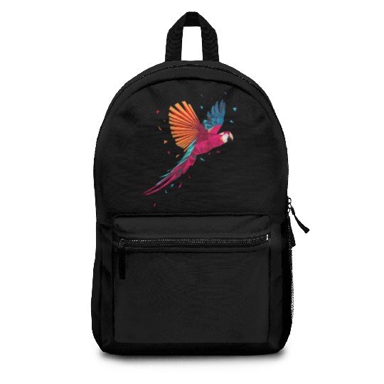 Macaw Parrot Geometric Bird Parakeet Ornitholog Gi Backpacks