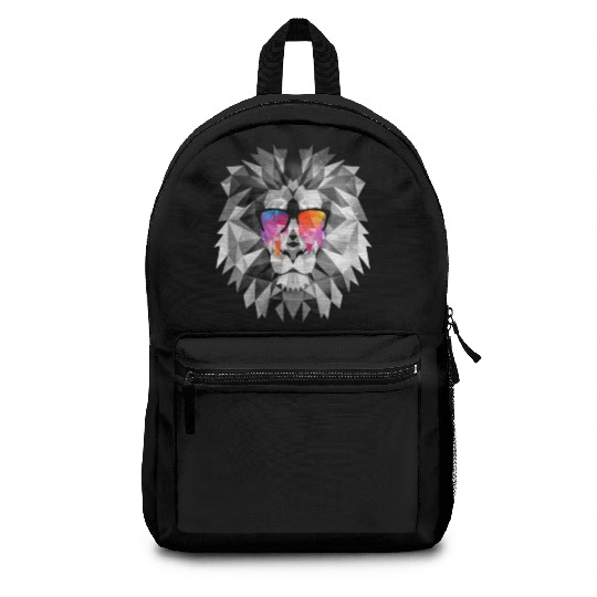 Geometric Art Lion - Geometric Lion Tattoo | Low P Backpacks