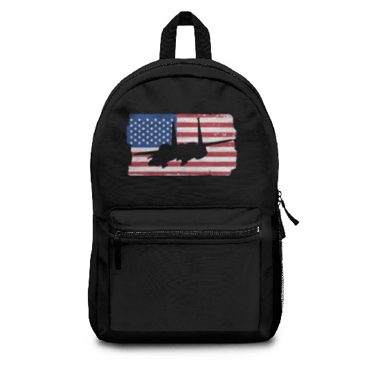 F-15 Eagle Fighter Jet American Flag F15 Eagle Backpacks
