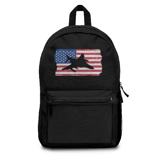 F-4 Phantom Fighter Jet American Flag F4 Phantom Backpacks