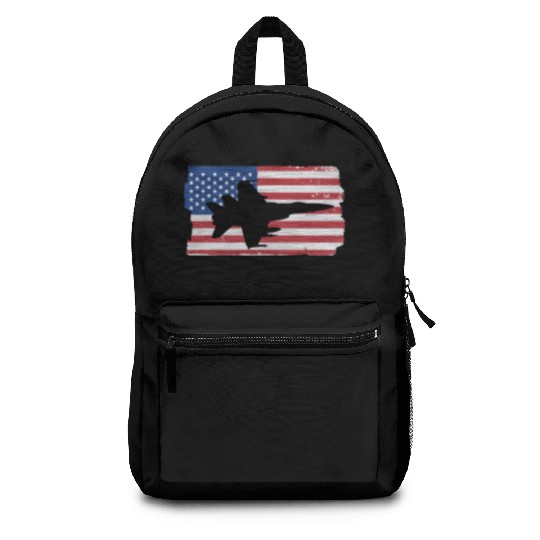 F-18 Hornet Fighter Jet American Flag F18 Hornet Backpacks