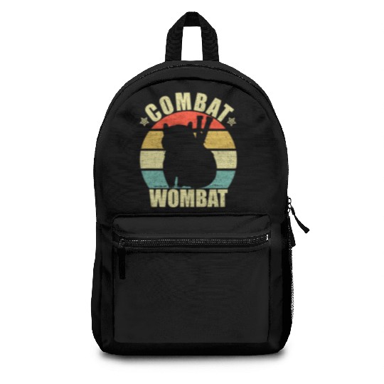 Combat Wombat For A Wombats Lover Backpacks