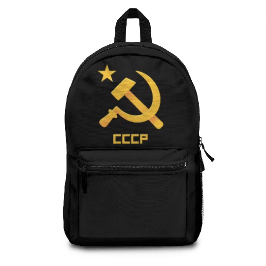 USSR Soviet Union Russia Hammer Sickel USSR Flag C Backpacks