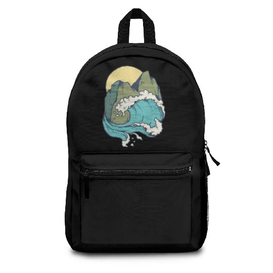 sun mountain and sea Backpacks