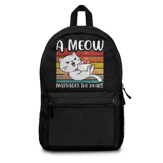 A meow massages the heart Backpacks