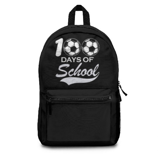 100 Days Of School Soccer Football Athletic Backpacks