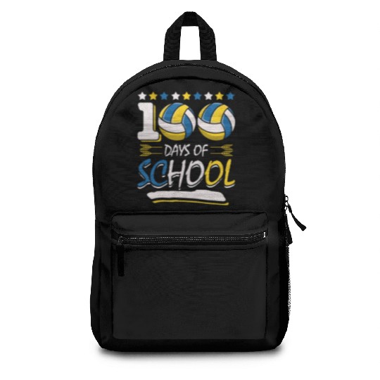 100 Days Of School Volley Ball Sports Game Backpacks