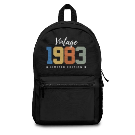 40 Years Vintage 1983 Retro 40th Birthday Backpacks