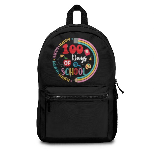 Happy 100 Days of School Gift Teacher School Funny Backpacks
