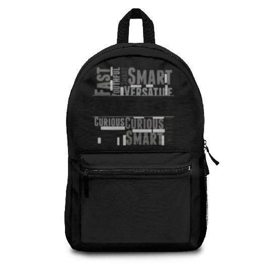 Virgo Zodiac Star Sign Word Cloud Square Monochrom Backpacks