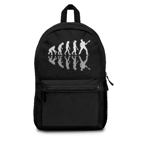 Guitarist Human Evolution Musician Guitar Player Backpacks