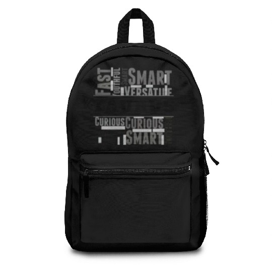 Taurus Zodiac Star Sign Word Cloud Square Monochro Backpacks