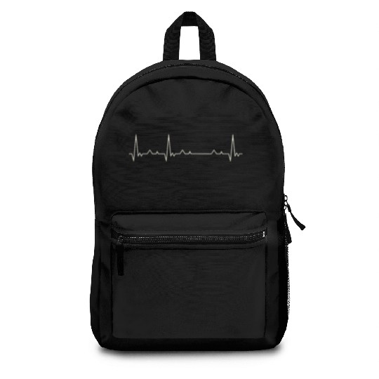 Oklahoma State USA. Heart. Love. EKG. Pulse. Beat. Backpacks