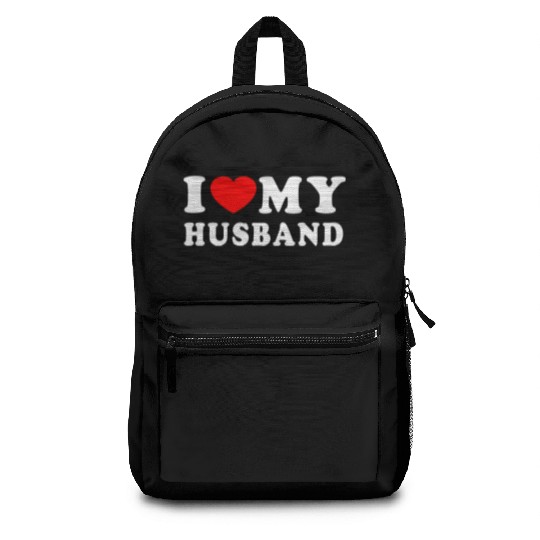 I LOVE MY HUSBAND Backpacks