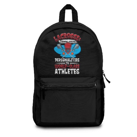 Lacrosse Player Lacrosse Coach Lax Player Sports Backpacks
