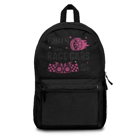Drag Racing Race Car Girl Girls Backpacks