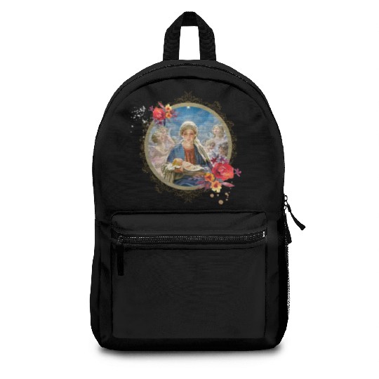 Christmas Nativity Star Blessed Mother Mary Jesus Backpacks