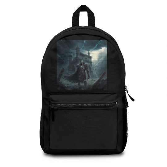 Death Knight in Thunderstorm Backpacks