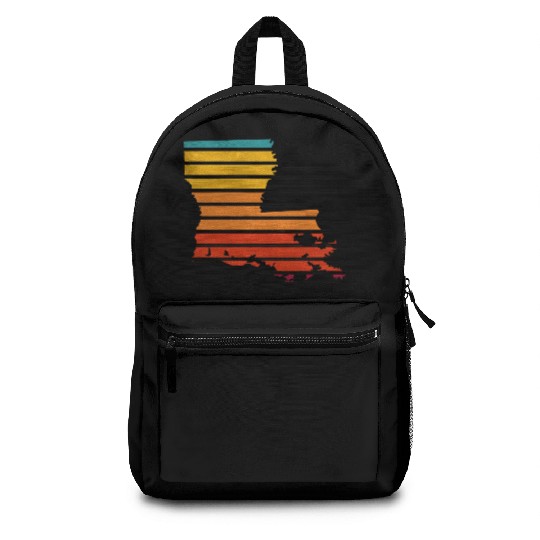 Louisiana sticker retro Backpacks